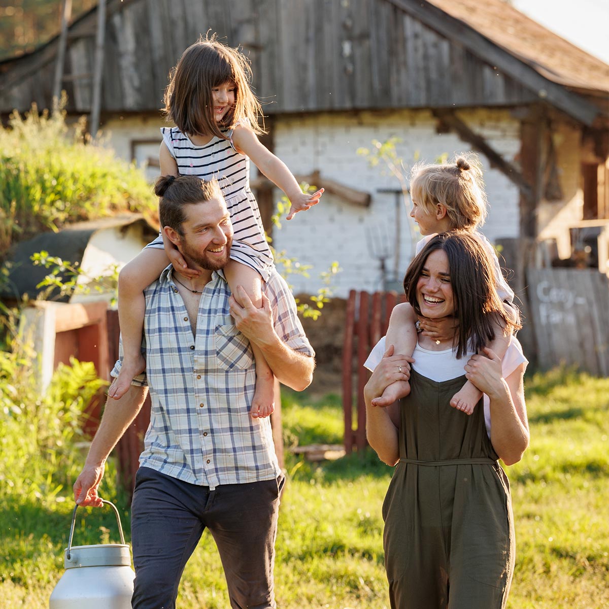 family-enjoying-a-walk Family Enjoying a Walk
